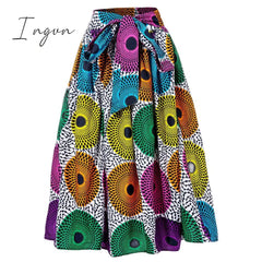 Ingvn - African Clothes For Women fashion Skirt Ladies Floral Wax Skirts Women's Sexy Midi Skirt For Party
