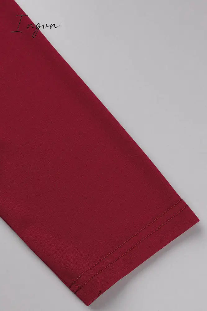 Ingvn - Elegant Solid Slit Fold V Neck Evening Dress Dresses(4 Colors)