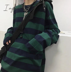 Ingvn - Grunge Long Sleeve Stripe T-shirt