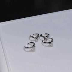 Ingvn  4pcs Knife Edge Metal Tail Ring Simple Personality Cool Opening Fashion Ring for Men Women Girls Men Party Jewelry New INS