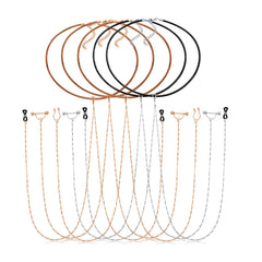 Ingvn  Fake Nipple Rings Chain Punk Chokers Velvet Gothic Choker Necklaces Stainless Steel for Women Nipple Barbell Piercing Jewelry