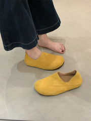 Ingvn  Spring Autumn New Suede Loafers Woman Fringe Round Toe Slip-on Daily Casual Shoes Comfort Outdoor Flat Walk Shoes Women