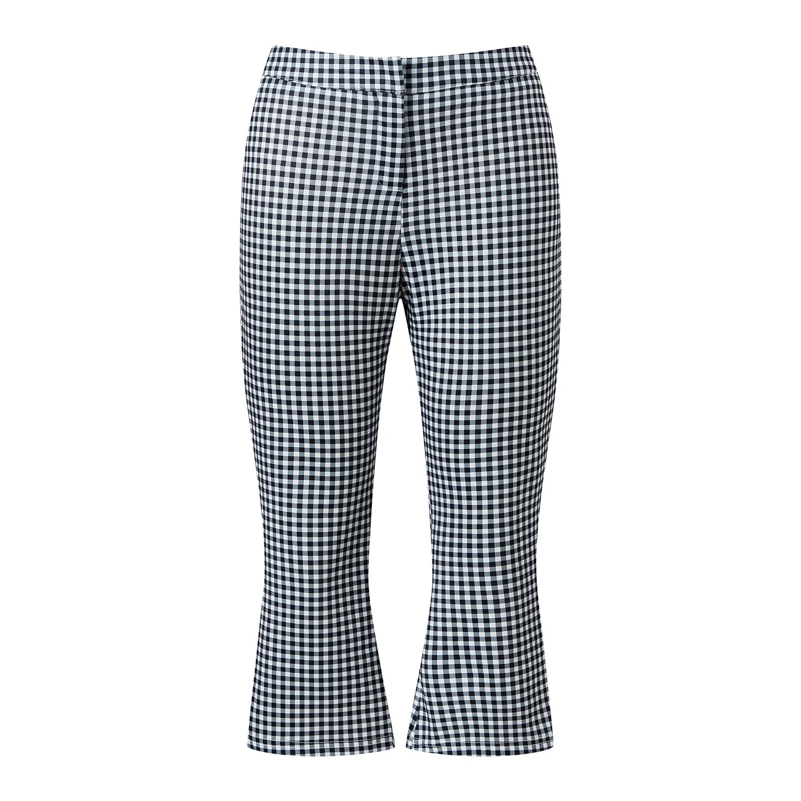 Ingvn  Women Y2K Polka Dot Capri Pants Low Rise Stretchy Cropped Bell Bottoms Slim Slit Hem Yoga Loungewear Going Out Capris