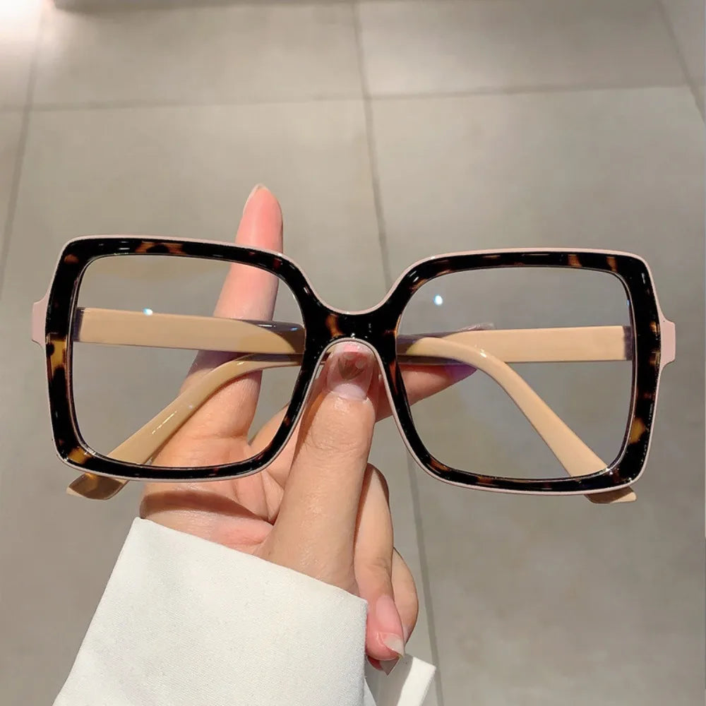 Ingvn  New PC Material Square Frame Glasses Double Color Unisex Style Anti-blue Light Glasses New Model Optical Eyewear Women Men