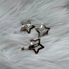 Y2k Pentagram Star Pendant Hair Clip for Women Sweet Cool Cute 90s Aesthetics Bobby Pin Harajuku Vintage Trend Hair Accessories