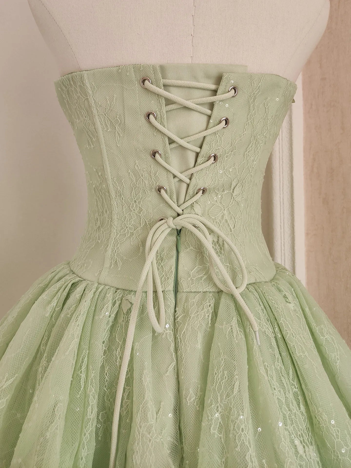 Ingvn  French Sexy Ballet Style Elegant 3D Floral Patchwork Fishbone Slim High Waist Puff Dresses for Women Spring Birthday Party Dress