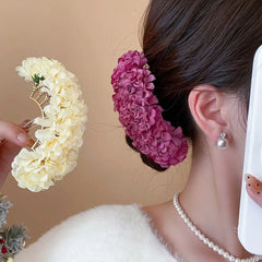 Ingvn  Red Flower Hairpin Super Fairy Wedding Bridal Hair Ornament Vintage Traditional Hair Accessory Updo Hairstyles