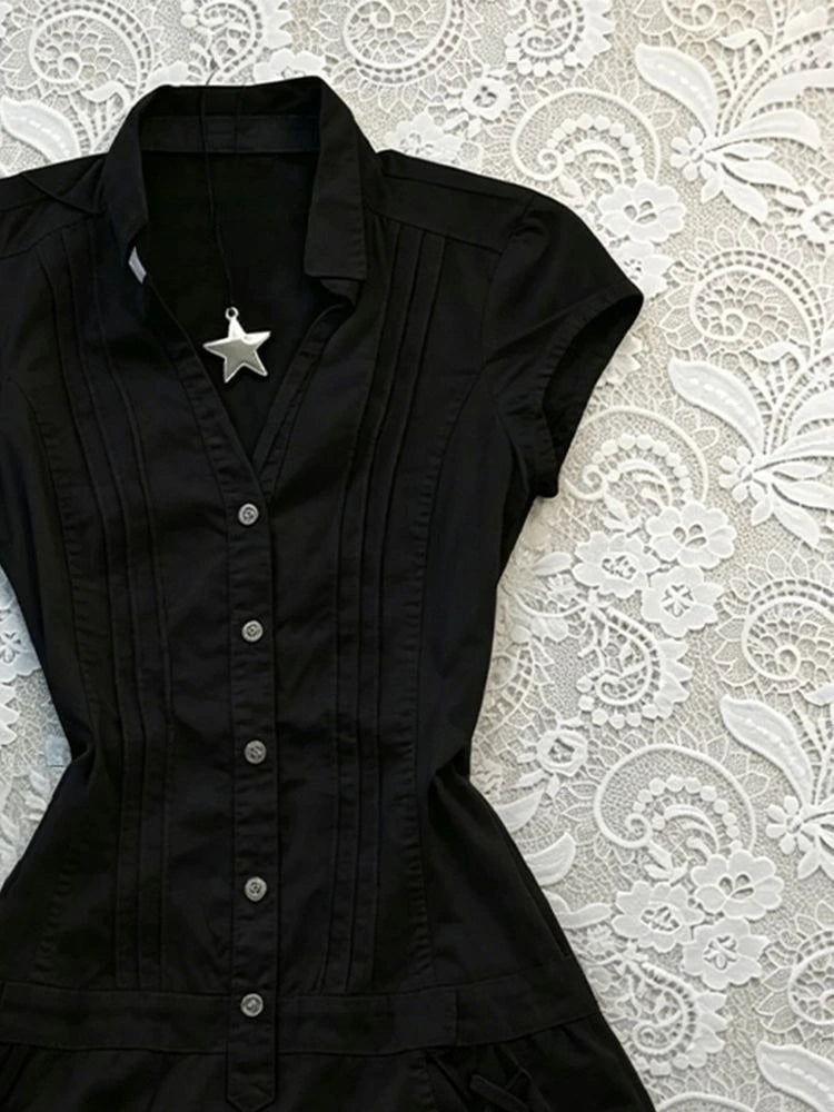 Ingvn  Sweet Ruffle Lolita Dress Women Y2K Harajuku Gothic Retro Mini Dress Girls Daily Evening Casual Outfits