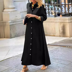 Ingvn  New Long Irregular Dress Shirt Collar Twist Button Casual