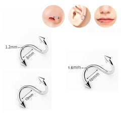 Ingvn  Shape 316L Stainless Steel Lip Piercing Nose Ring Helix Piercing Cartilage Earring Body Piercing Vajinal Jewelry 16G