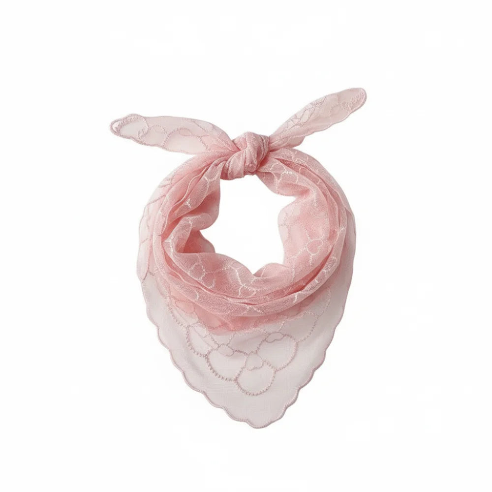 Ingvn - Fashion Vintage Lace Flower Hair Scarf Thin Chic Style Bandanas for Women Cute Bohemian Headband Pastoral Style