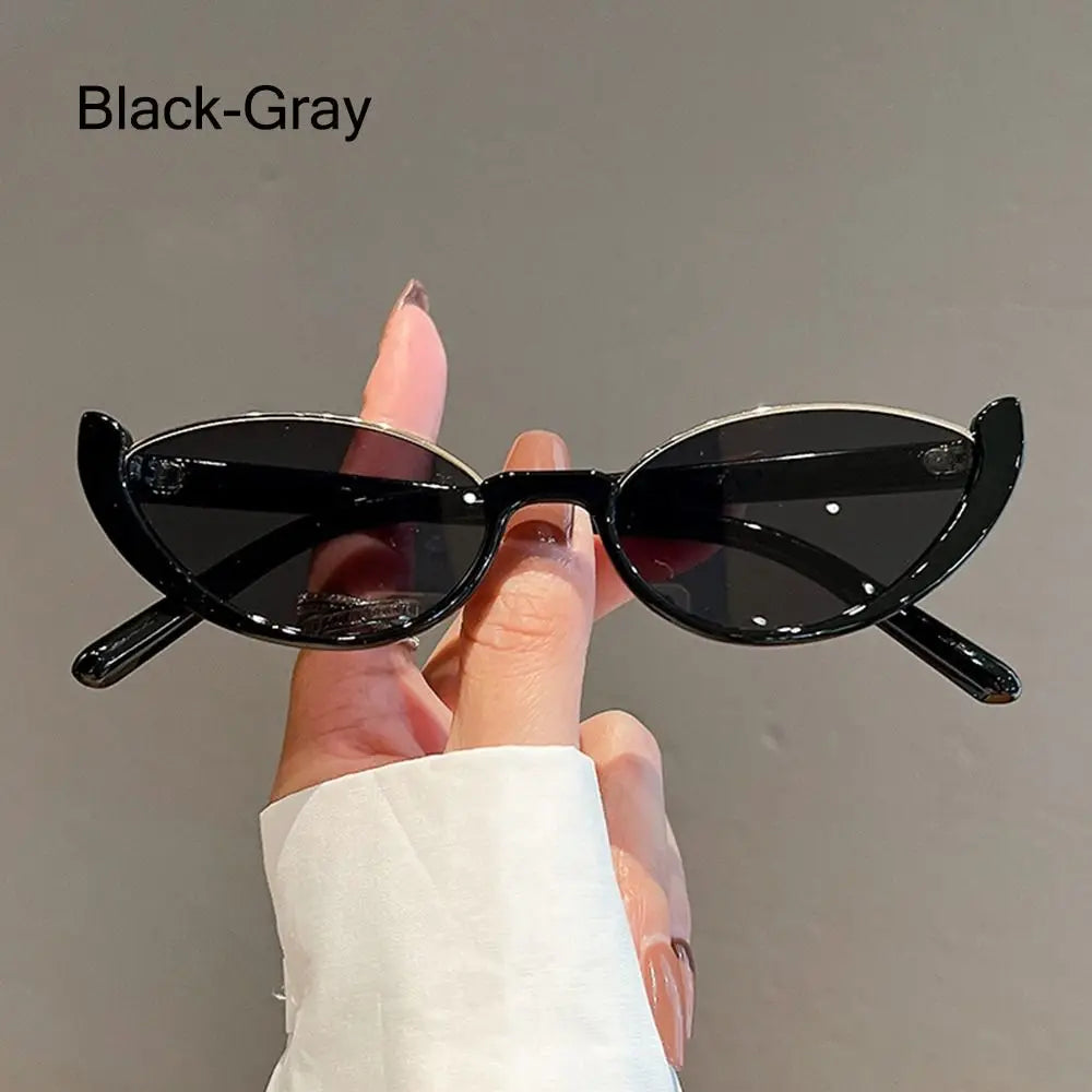 Ingvn  Trendy Small Women Men Sun Glasses Shades Cat Eye Sunglasses Half-frame