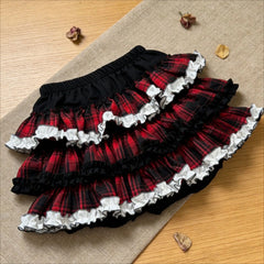 Ingvn  Sweet Kawaii Lolita Princess Mini Skirt Vintage Lace Ruffles Design Harajuku Y2k Party Casual Women Mini Skirts