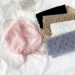 Ingvn - Fashion Vintage Lace Flower Hair Scarf Thin Chic Style Bandanas for Women Cute Bohemian Headband Pastoral Style