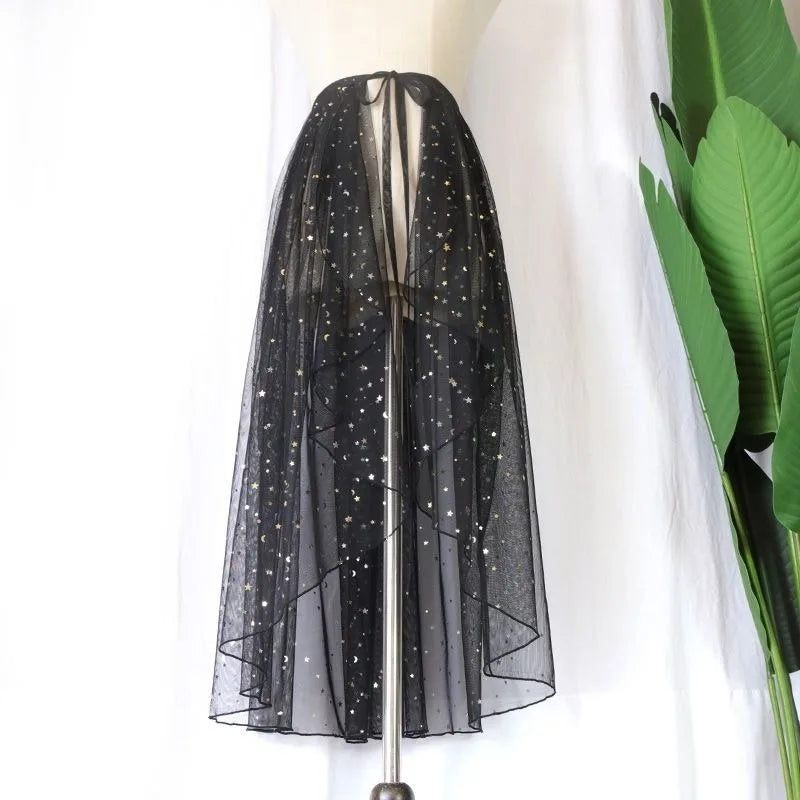 Ingvn  Women Kawaii Vintage Irregular Skirt Y2K Lolita Lace Ruffles Bow Skirt Sweet Cute Harajuku Subculture Party Fashion Skirt