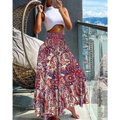 Ingvn  A large quantity of summer clothing and new half length vacation skirts in stock for the summer of 24  long skirts for women