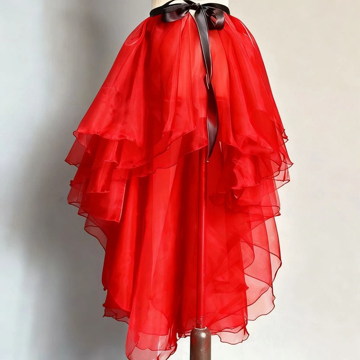 Ingvn  Y2k Kawaii Vintage Irregular Skirt Women Lolita Lace Ruffles Bow Skirt Harajuku Subculture Cute Party Outfit Skirt