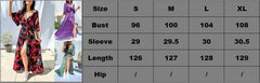 Ingvn  Latest Popular Style Women's Fashionable Temperament V-neck Belt Printed Dress Women's Fashionable Multi-color Long Dress
