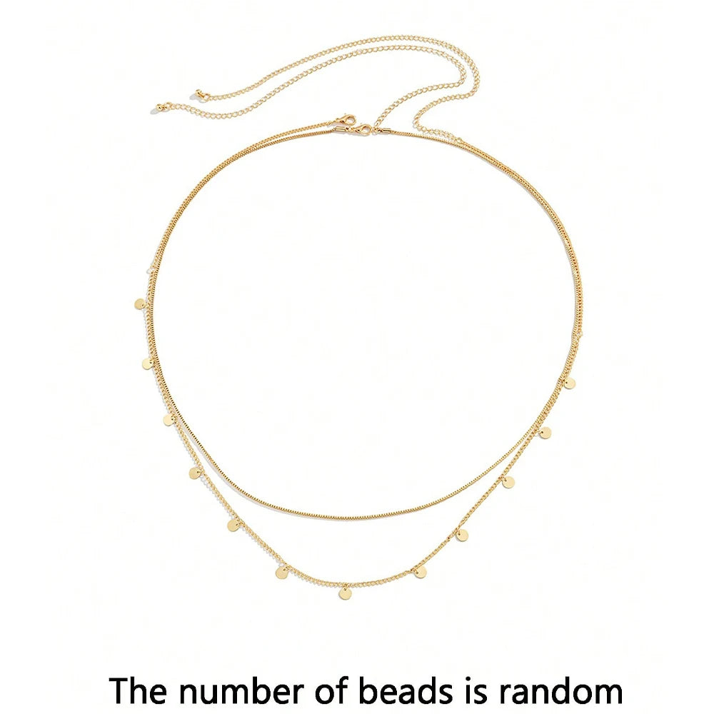 Ingvn  Belly Chain Waist Chain Faux Pearl Waist Chain,Gold Plated Waist Beads Chain,CZ Layered Belly Chain Gold Belly Belt Body Chains