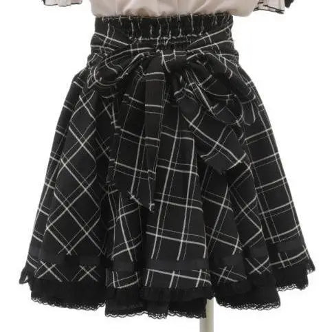 Ingvn  Lolita Style Sweet Women Skirt Japanese Fashion Jupe Faldas Mujer De Moda Bandage Bow Patchwork Lace Cute Y2k Skirts