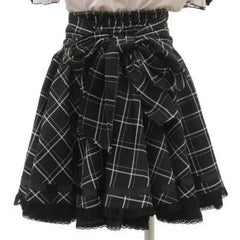 Ingvn  Lolita Style Sweet Women Skirt Japanese Fashion Jupe Faldas Mujer De Moda Bandage Bow Patchwork Lace Cute Y2k Skirts