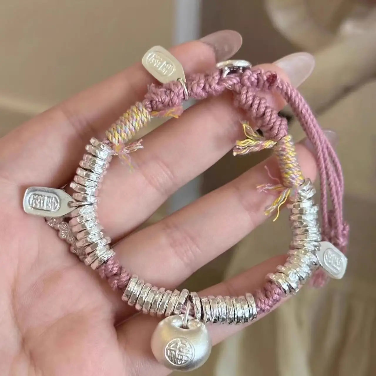 Ingvn  New Cute Geometry Star Conch Ceramic Glass Acrylic Beaded Bracelet Girl Kpop Aesthetic Charm Jewelry Y2K Marine Accessories