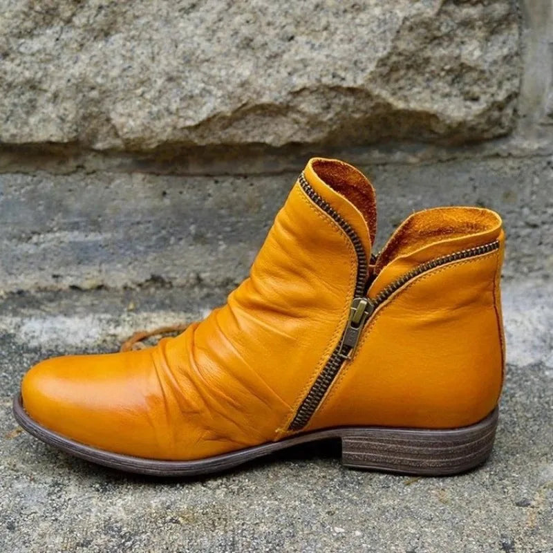 Ingvn  Female Western Boots Cowboy Boots Women Plested Women Ankle Boot Pu Leather Shoes Autumn Boots Women Booties Lady Plus Size 43