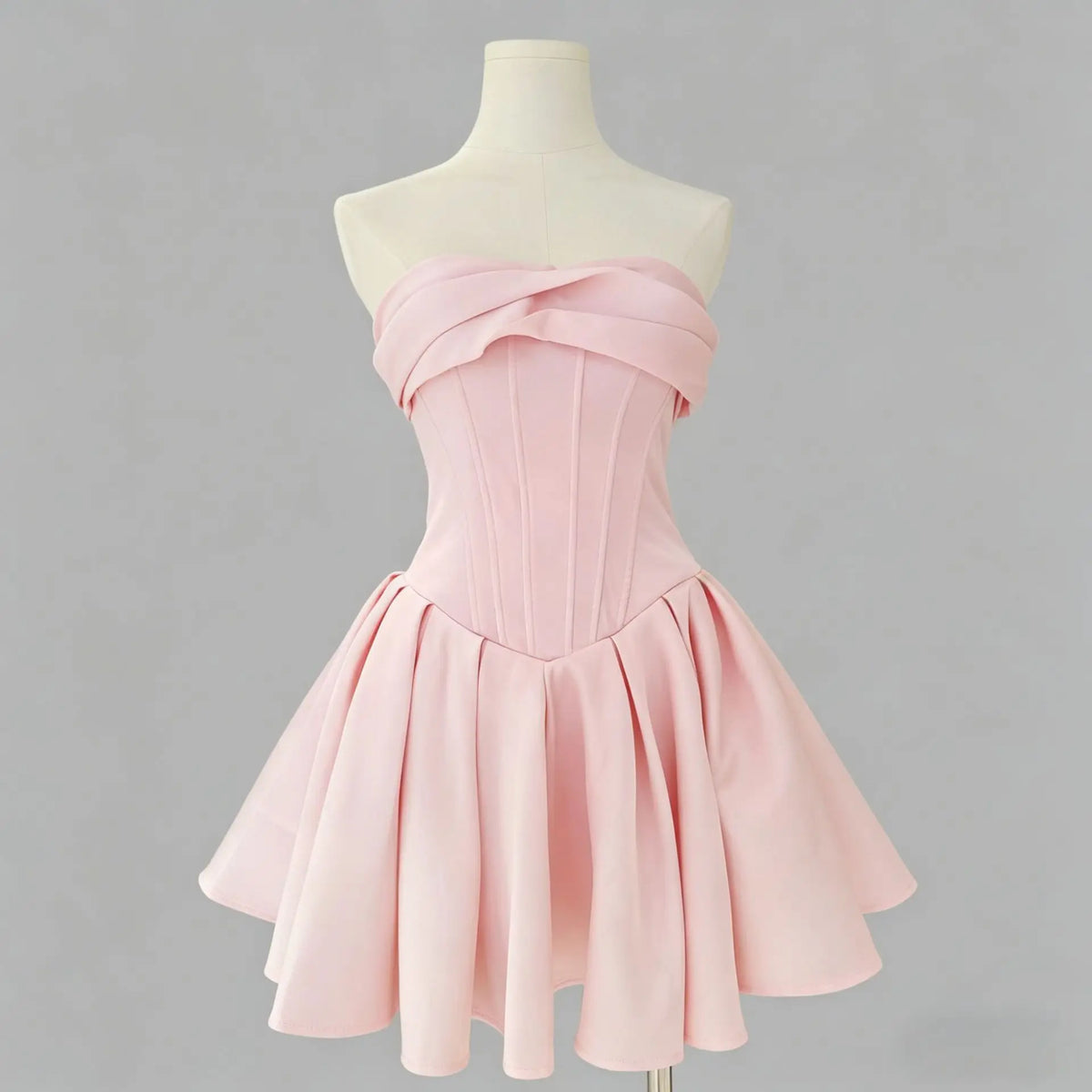 Ingvn  Summer American Elegant Fashion Hot Girl's Sexy Party Dresses High Waist Fishbone Slim Fit Bow Strapless Short Dress Women