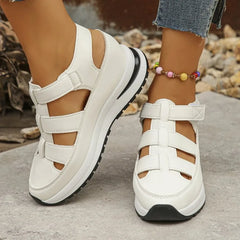 Ingvn  Women's Shoes Hot Sale Closed Toe Women's Sandals Rome Casual Sandals Women Hollow Platform Wedges Plus Size Shoes Female