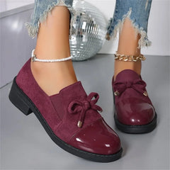 Ingvn  Plus Size 36-43 Shoes for Women Spring Autumn Fashion Office Pumps Bow Tie Round Toe Square Heel Platform Shoes Zapatos De Mujer
