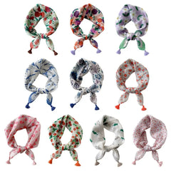 Ingvn  Vintage Breathable Floral Lace Shawls Embroidered Elegant Lace Flower Lace Triangle Scarf Tassel Thin Headwrap Women Wedding