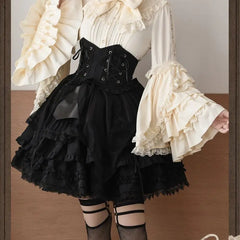 Ingvn  Gothic Vintage Ruffles Long Sleeve Blouses Y2k Aesthetic Retro Tops Blusas Bow Design Elegant Lolita Shirts Women Female