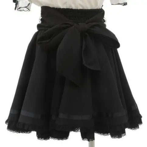 Ingvn  Lolita Style Sweet Women Skirt Japanese Fashion Jupe Faldas Mujer De Moda Bandage Bow Patchwork Lace Cute Y2k Skirts
