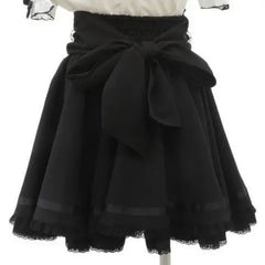 Ingvn  Lolita Style Sweet Women Skirt Japanese Fashion Jupe Faldas Mujer De Moda Bandage Bow Patchwork Lace Cute Y2k Skirts