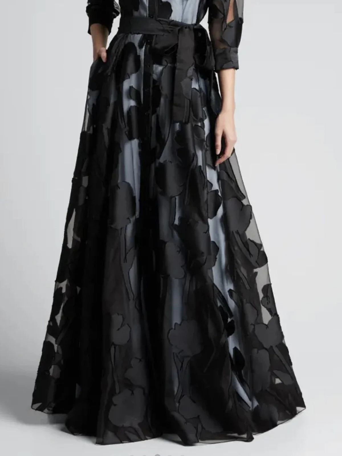 Ingvn  Sexy Knotted Waist Maxi Dresses Summer Dress Women Jacquard Mesh Dress No Lining Transparent Club Party Night Vestidos