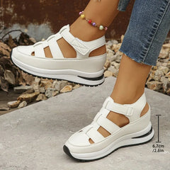 Ingvn  Women's Shoes Hot Sale Closed Toe Women's Sandals Rome Casual Sandals Women Hollow Platform Wedges Plus Size Shoes Female