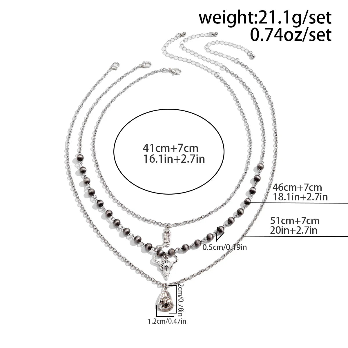 Ingvn  Metal Water Drop Shaped Pendant Necklace for Women Girls Simple Black Rope Adjustable Long Sweater Chain Fashion Accessory