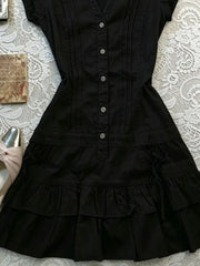 Ingvn  Sweet Ruffle Lolita Dress Women Y2K Harajuku Gothic Retro Mini Dress Girls Daily Evening Casual Outfits