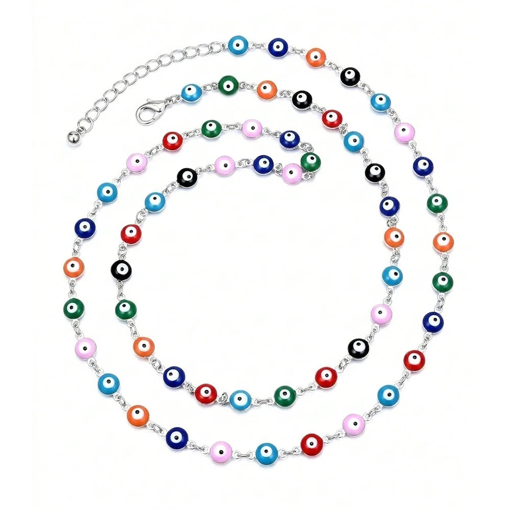 Ingvn  Colorful Eyes Waist Chain Belt For Women Waist Body Chain Sexy Summer Belly Waist Chain Bikini Beach Waist Chain Jewelry 80+15cm