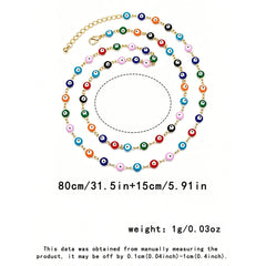 Ingvn  Colorful Eyes Waist Chain Belt For Women Waist Body Chain Sexy Summer Belly Waist Chain Bikini Beach Waist Chain Jewelry 80+15cm