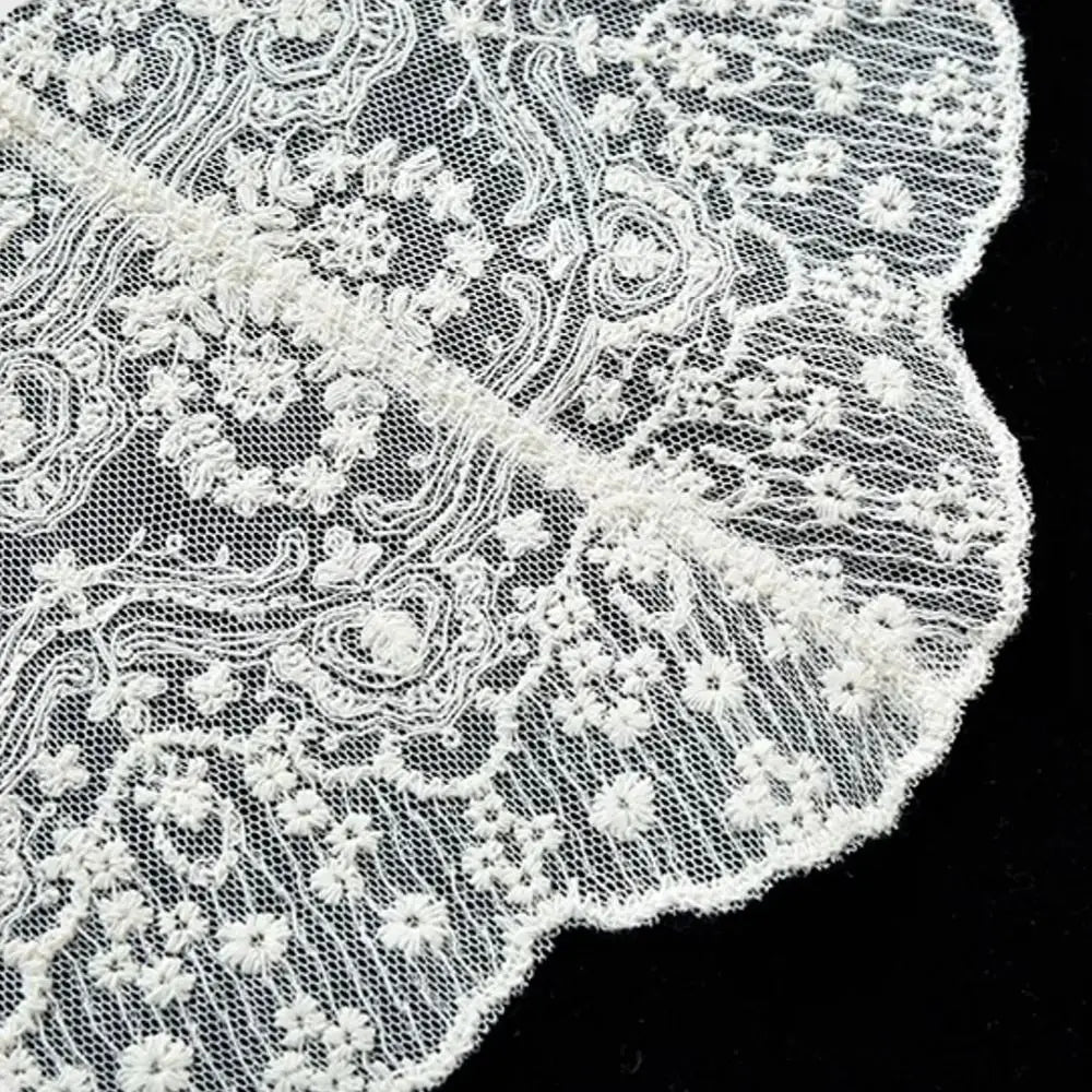 Ingvn  Fashion Flower Embroidery Lace Flower Hair Scarf Cute Thin Mini Lace Skirt Chic Style Bohemian Skirt Extender