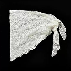 Ingvn  Fashion Flower Embroidery Lace Flower Hair Scarf Cute Thin Mini Lace Skirt Chic Style Bohemian Skirt Extender