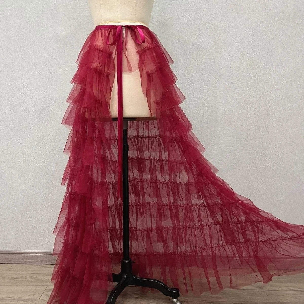 Ingvn  Women Solid Casual Skirt Sweet Lolita Style Ruffle Balletcore Fairy Prom Party A Line Dresses Faldas Mujer