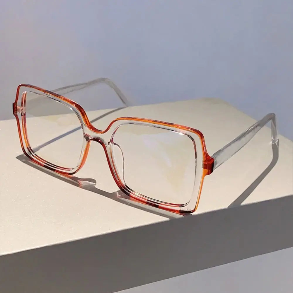 Ingvn  New PC Material Square Frame Glasses Double Color Unisex Style Anti-blue Light Glasses New Model Optical Eyewear Women Men