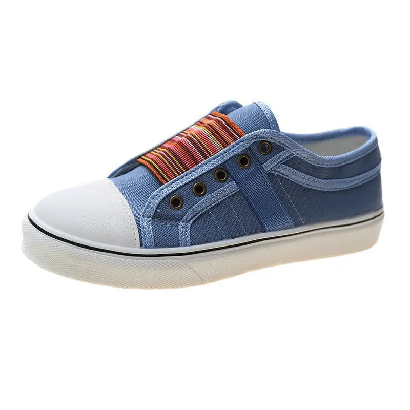 Ingvn  Women's Vulcanize Shoes Low-cut Trainers Canvas Flat Shoes Women Casual Vulcanize Shoes New Women Summer Autumn Sneakers Ladies