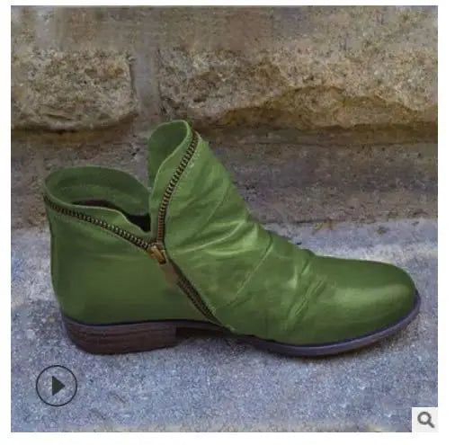 Ingvn  Female Western Boots Cowboy Boots Women Plested Women Ankle Boot Pu Leather Shoes Autumn Boots Women Booties Lady Plus Size 43