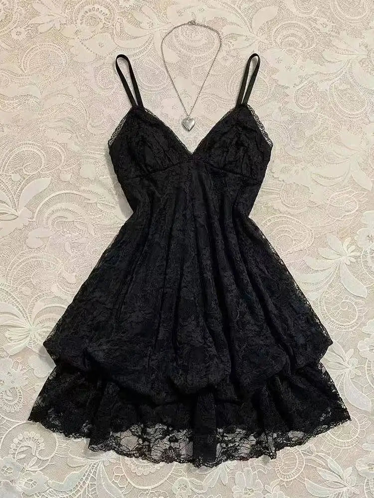 Ingvn  Y2K Streetwear Lolita Skirt Set Women Gothic Vintage Lace Tops Casual Fashion Mini Skirt Elegant Spicy Girl Casual Daily
