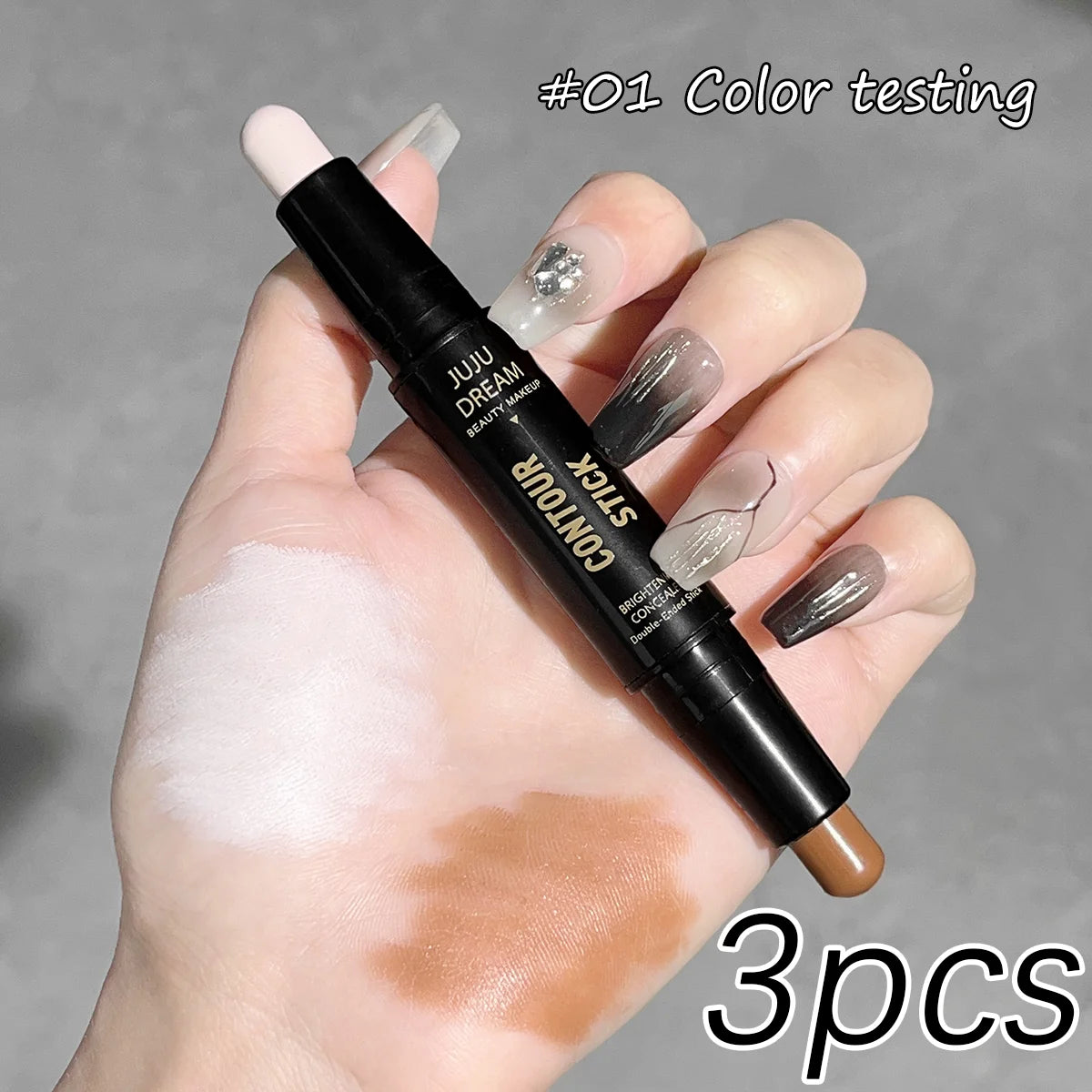 Ingvn  Double-ended dual-purpose high-light trimming stick, three-dimensional contour, nose shadow, facial shape, brighten and trimming