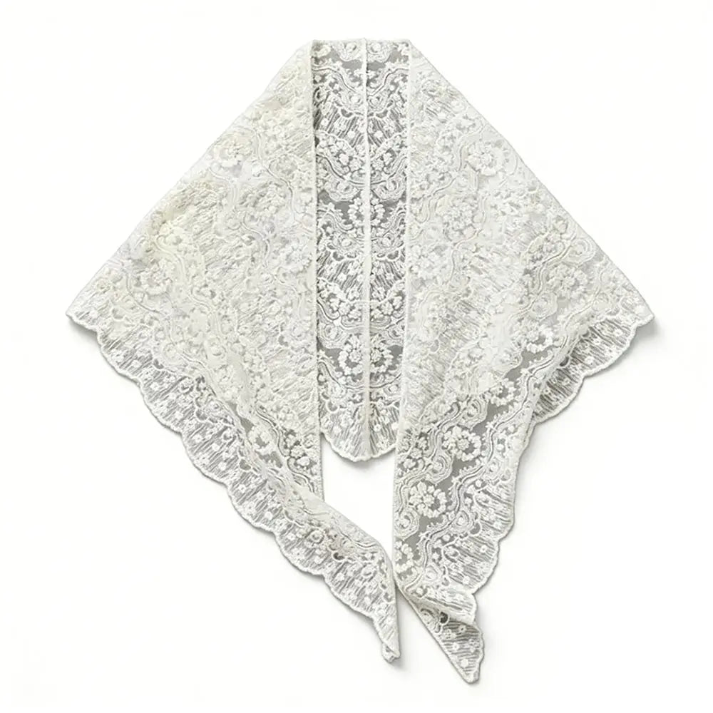 Ingvn  Fashion Flower Embroidery Lace Flower Hair Scarf Cute Thin Mini Lace Skirt Chic Style Bohemian Skirt Extender