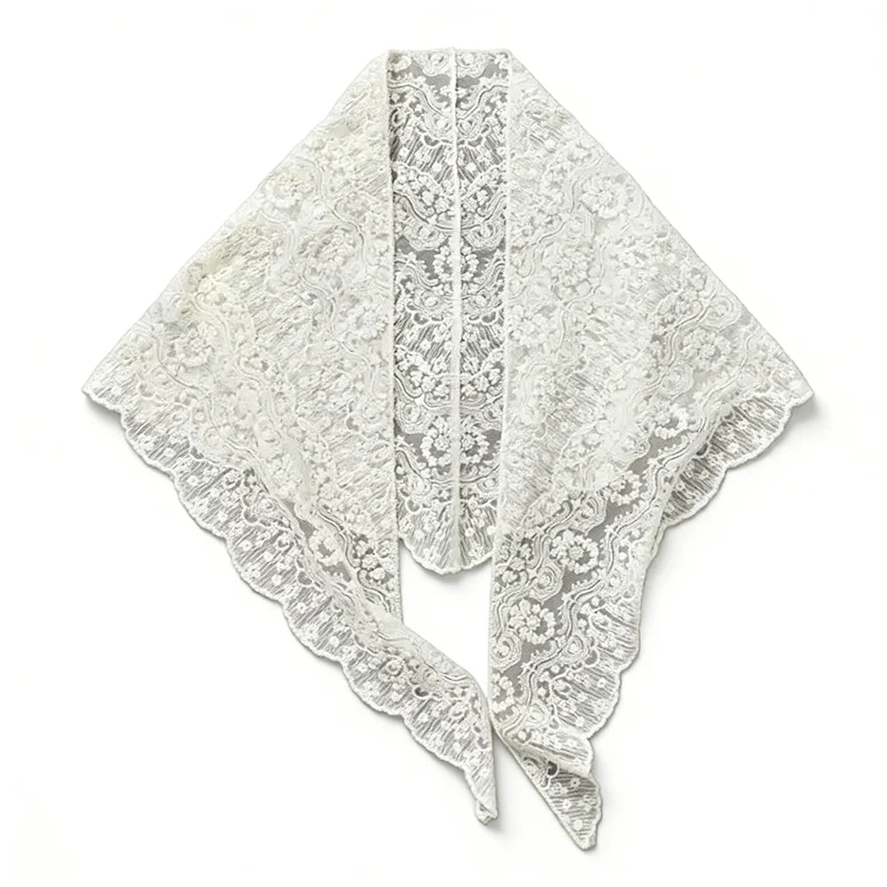 Ingvn  Fashion Flower Embroidery Lace Flower Hair Scarf Cute Thin Mini Lace Skirt Chic Style Bohemian Skirt Extender